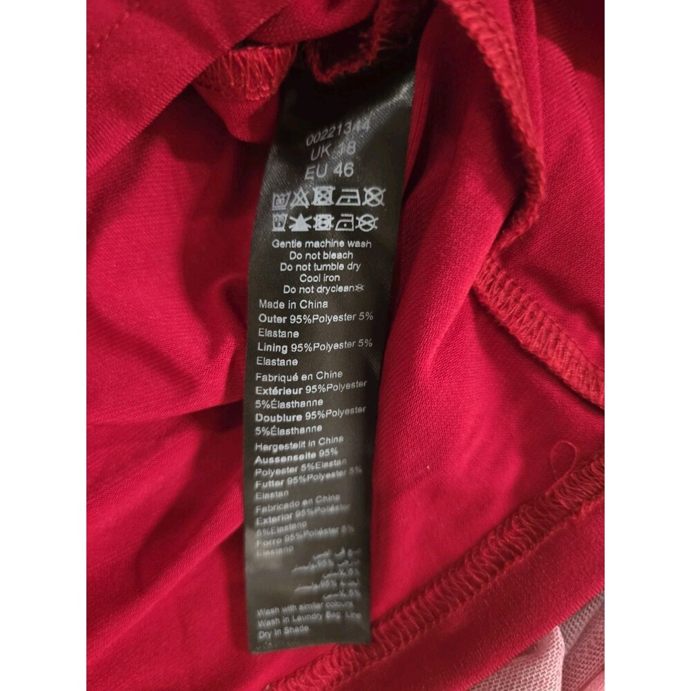 City Chic Flirtation Midi Ruby Ombre Cold Shoulder Ruffle Dress Fairy Romantic - Picture 11 of 13
